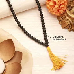 divya pujan Original Karangali Mala Lab Tested Black Colour Glass Necklace image 3