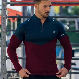AUSK Men Solid Colourblocked Long Sleeves Sports T-shirt-picture-44