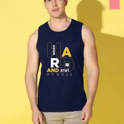 WOOSTRO Men Pack of 2 Typography Printed Round Neck Cotton Slim Fit Sports T-shirts-picture-20