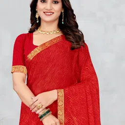 LeeliPeeri Designer Leheriya Printed Saree image 3