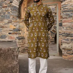 SAY Men Printed Summer Sheers Kurta-picture-10