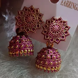 MUNMUN'S Geometric Jhumkas Earrings image 3