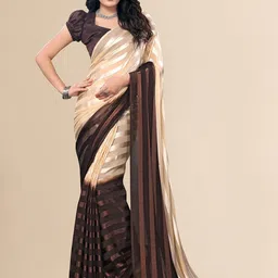 Moda Rapido Striped Saree With Unstitched Blouse Piece-picture-31