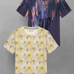 HELLCAT Boys 2 Printed Raw Edge T-shirt-picture-28