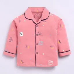 Clt.s Kids Pure Cotton Conversational Printed Night suit image 4