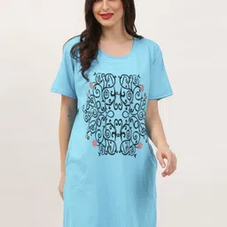 DDASPRATION Women Floral Printed Raw Edge Cotton T-shirt-image-43