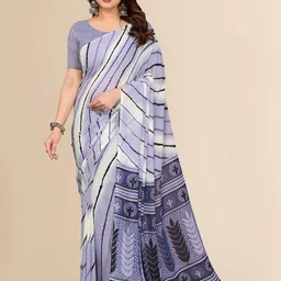Moda Rapido Striped Poly Georgette Saree-picture-17