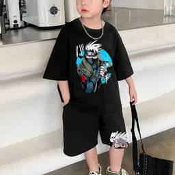 LOCAVESTIR Boys Printed T-shirt With Shorts-picture-14