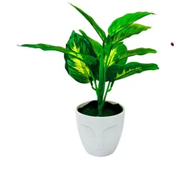 Dekorly Yellow Plastic Money Plant Artificial Flowers & Plants With Pot-picture-15