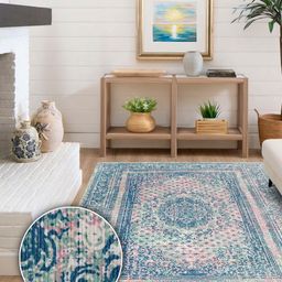 Kaleen India Blue Traditional Anti-Skid Polyester Carpet-picture-24