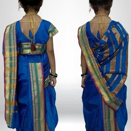 Mom and Me Girls Art Silk Sarees image 2