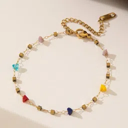 MYKI Stainless Steel Gold-Plated Charm Bracelet-picture-25