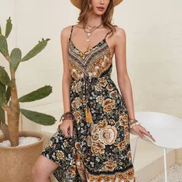 JC Mode Floral Printed Fit & Flare Maxi Dress-picture-26