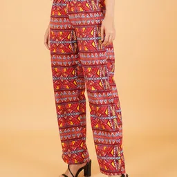 IX IMPRESSION Women Geometric Printed Regular Trousers image 2