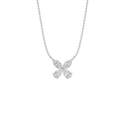 LUNA 14Kt Gold Lab Grown Pear Flower Diamond Chain - 2.7 gm-image-70
