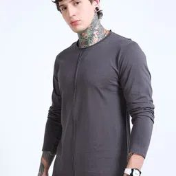 glitchez Men Solid Round Neck Pure Cotton T-shirt-picture-12