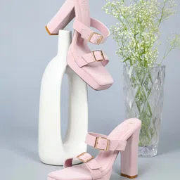 MiraMist Party Block Mules with Buckles-picture-40