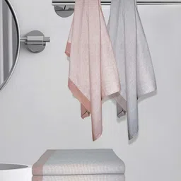 Athom Living Astar Peach & Grey 6 Pieces 210 GSM Cotton Bath Towel-image-75