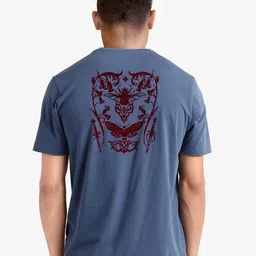 RARE RABBIT Men Graphic Printed Round Neck Cotton Oversized T-shirt-picture-35