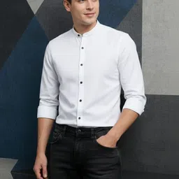 SHIRTZONE Men Straight Slim Fit Casual Shirt image 4
