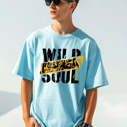 THE BEETEL HOUSE Printed Round Neck Oversized Cotton T-shirt image 1