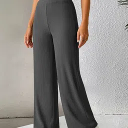 CORSICA Women Grey Slim Fit Lycra Trousers-picture-12