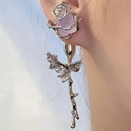 Estailo fashion Floral Studs Earrings image 2