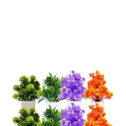 Dekorly Multi Plastic Artificial Flowers & Plants With Pot image 1