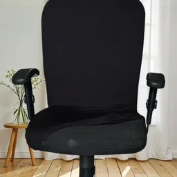 Lazi Black 200 GSM Stretchable Dust-Proof Chair Cover-image-4