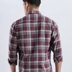 OG For Real Slim Fit Tartan Checked Long Sleeves Pure Cotton Shirt image 2