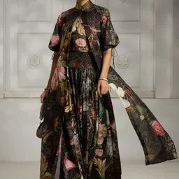 Rivaar By Rocky Star Printed Top Shrug With Skirt Co-Ords-picture-15