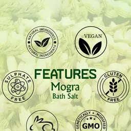 VEDICAYURVEDA Set Of 2 Mogra & Lavender Bath Salt With Vitamin E - 200 g Each image 4