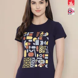 Metronaut Women Typography 3 Printed Applique T-shirt-picture-10