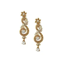 ANIKAS CREATION Gold -Plated Cubic Zirconia Studded Jewellery Set image 3