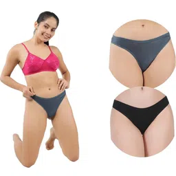 ORLIZEA Pack of 2 Women Low-Rise Cotton Blend Thongs-picture-33