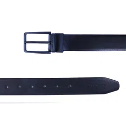 Calvadoss Men Black Leather Tang Belts image 5
