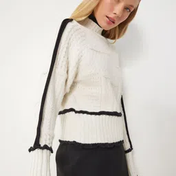 Happiness istanbul Women Cable Knit Pullover image 3