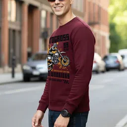 Moda Rapido Graphic Printed Round Neck Pullover Sweatshirt image 4