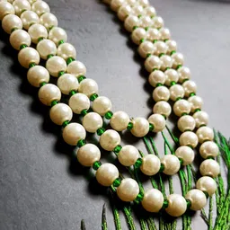 Radhe Creation Men Brass Gold-Plated Kundan & Pearl Studded Three Layered Necklace-picture-27
