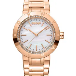 DKNY Women Eastside Logo Brass Dial & Stainless Steel Straps Analogue Watch DK1L023M0045-image-7