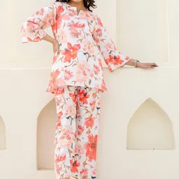 Moda Rapido Printed V-Neck Top With Trousers Co-Ords-picture-22