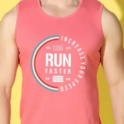 WOOSTRO Pack Of 2 Printed Super Combed Cotton Gym Vests VWS26(98 YELLOW)(RUN PEACH) image 5