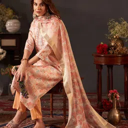 Anouk Women Ethnic Motifs Embroidered Regular Kurta with Trousers & With Dupatta image 2