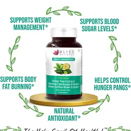 Bliss Welness Weight Management With Green Tea Tablets - 60 Tablets image 5