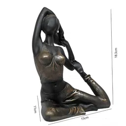 Ashnam Black Mermaid Lady Yoga Seated Posture Figurine Showpiece-image-27