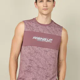Technosport Men Printed Slim Fit Round Neck Technocool+ Sports Gym Vest-picture-10