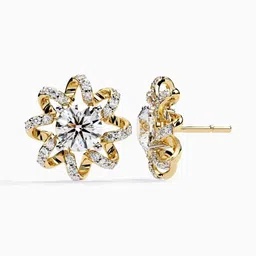 VALANOVA 18 Kt Gold Lab Grown Diamond Earrings - 3.54g image 4