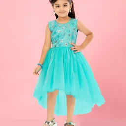 BAESD Floral Net Fit & Flare Midi Dress image 1