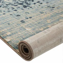 sapana carpet-mats Beige & Brown Abstract Polyester 5 x 7 Feet Machine Made Carpet image 5