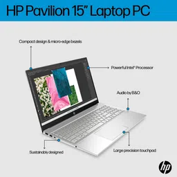 HP Pavilion Intel Core i5 12th Gen 1235U - (16 GB/512 GB SSD/Windows 11 Home/2 GB Graphics) 15-EG2019TX Thin and Light Laptop image 3